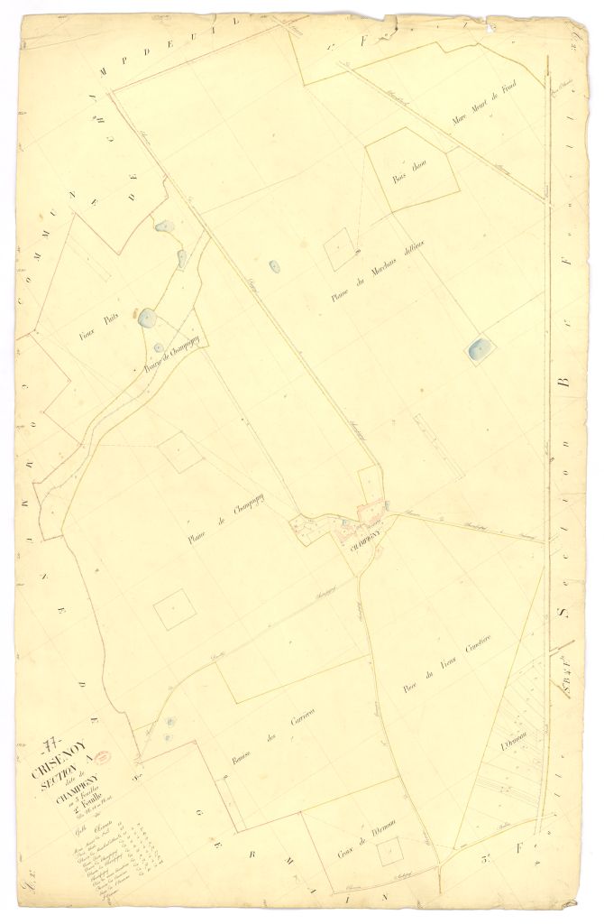 Section A dite de Champigny, en 3 feuilles, 2eme feuille
