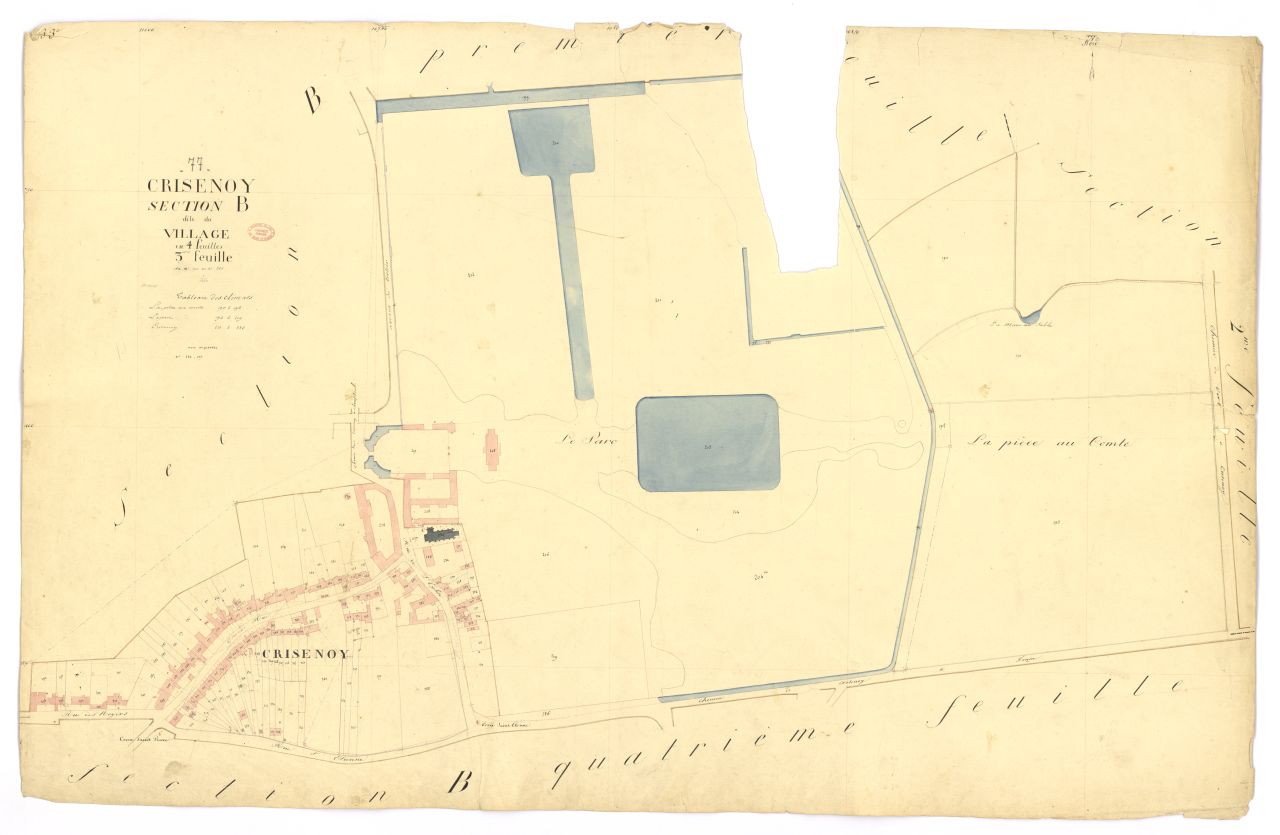 Section B dite du Village, en 4 feuilles, 3eme feuille