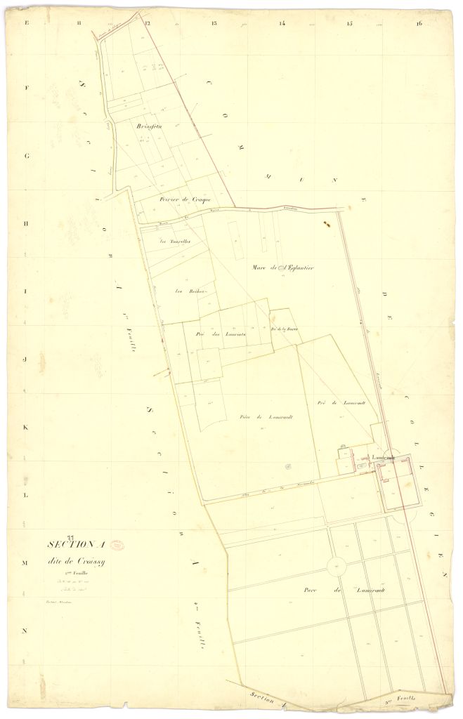 Section A dite de Croissy, en 4 feuilles, 2eme feuille