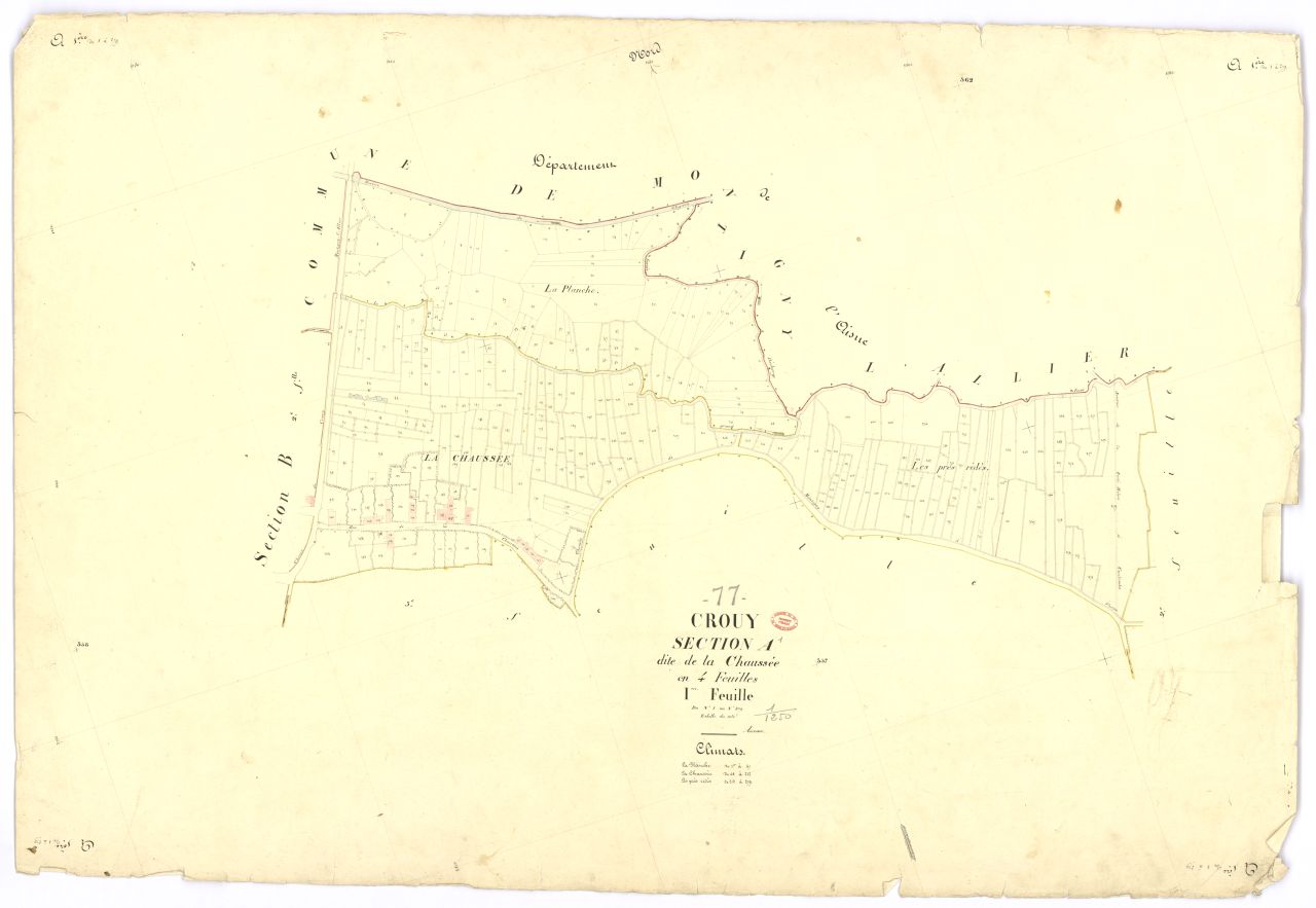 Section A dite de la Chaussee, en 4 feuilles, 1ere feuille