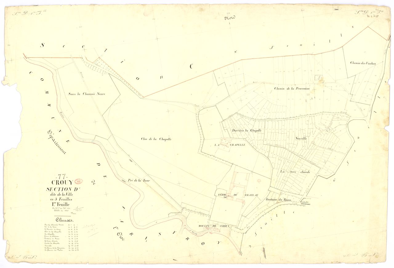 Section D dite de la Ville, en 3 feuilles, 1ere feuille
