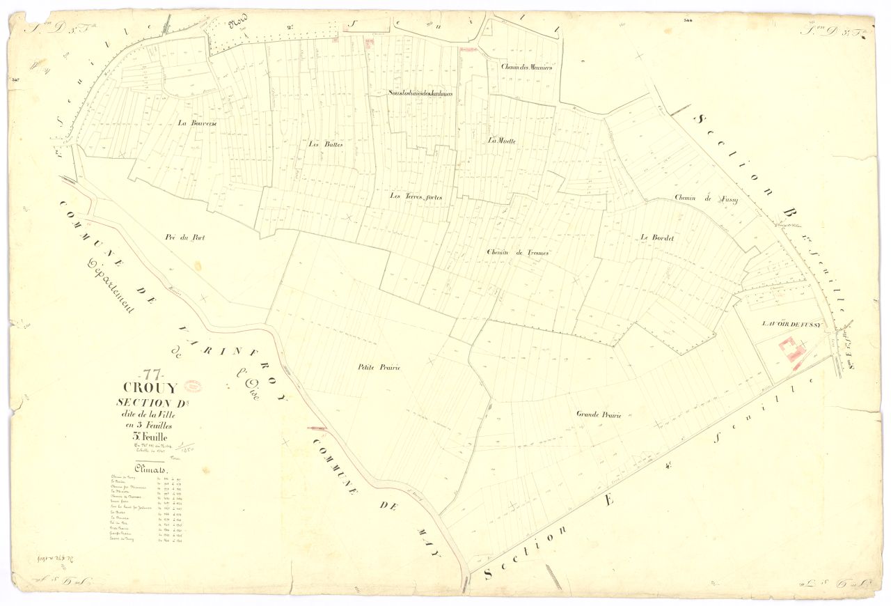 Section D dite de la Ville, en 3 feuilles, 3eme feuille