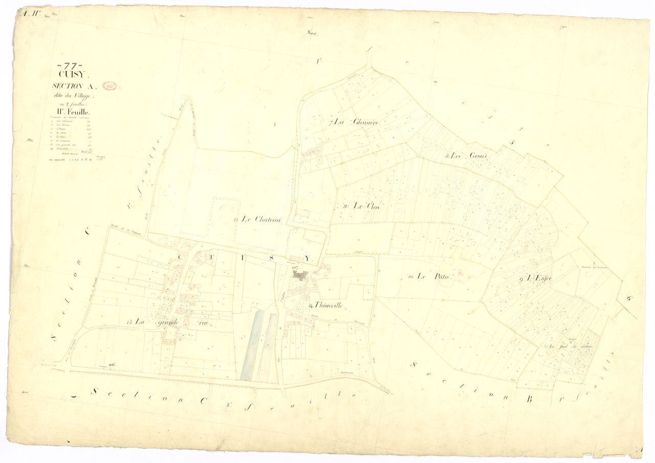Section A dite du Village, en 2 feuilles, 2eme feuille