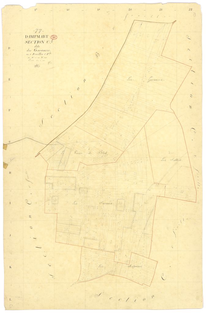 Section C dite de Garances, en 5 feuilles, 1ere feuille