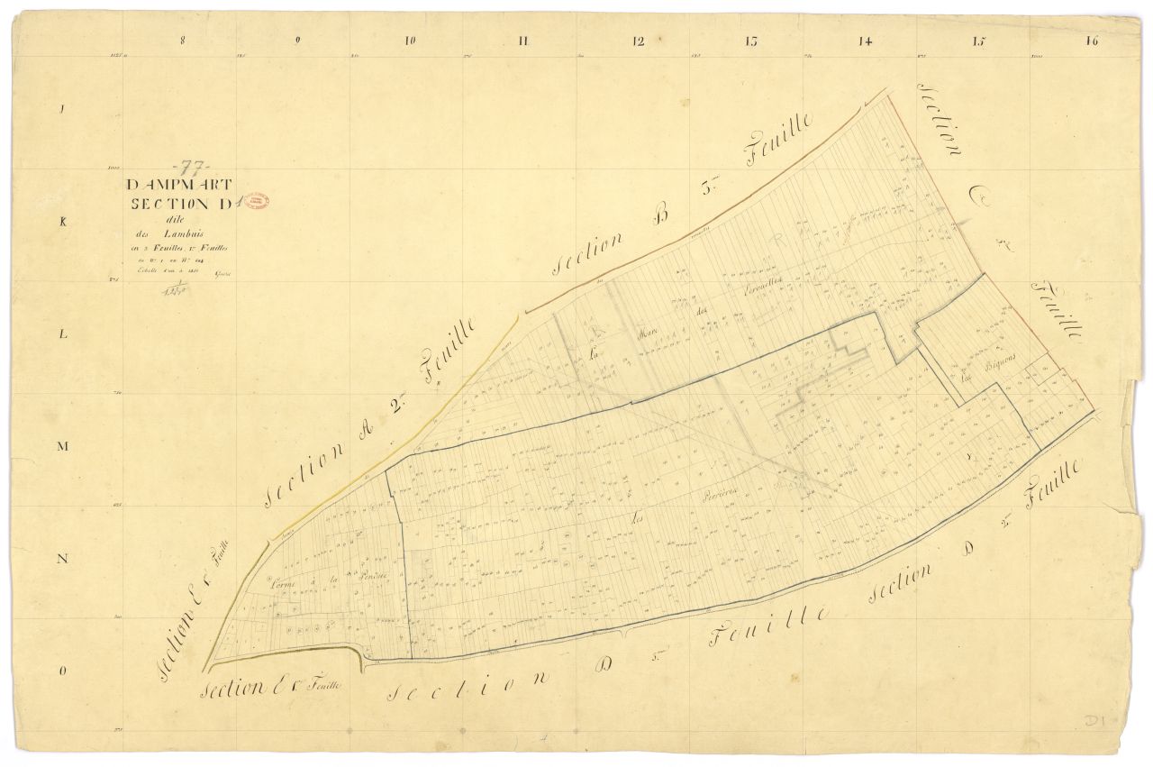 Section D dite de Lambuis, en 3 feuilles, 1ere feuille