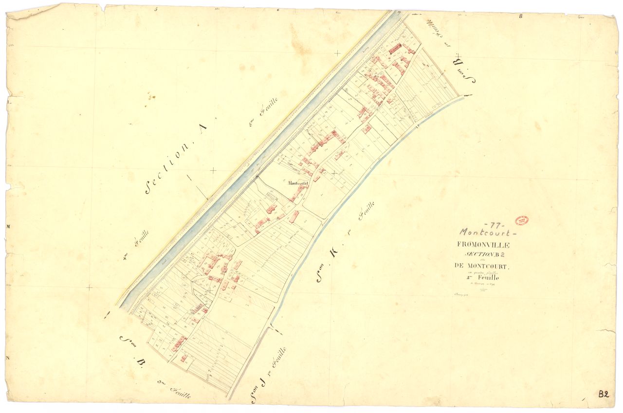 Section B dite de Montcourt, en 4 feuilles, 2eme feuille