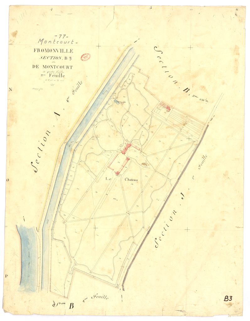 Section B dite de Montcourt, en 4 feuilles, 3eme feuille