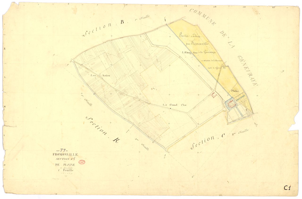 Section C dite de la Plaine, en 2 feuilles, 1ere feuille