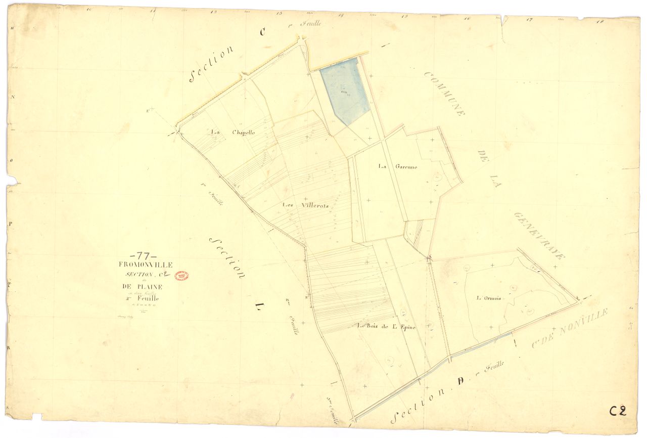 Section C dite de la Plaine, en 2 feuilles, 2eme feuille