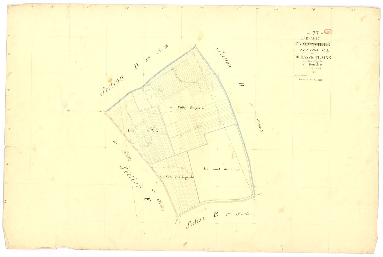 Section D dite de la Basse-Plaine, en 3 feuilles, 2eme feuille