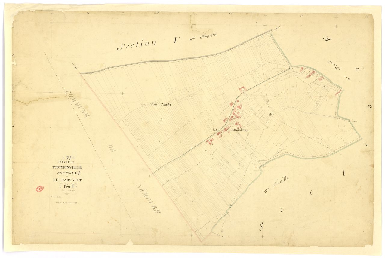 Section E dite de Darvault, en 5 feuilles, 1ere feuille