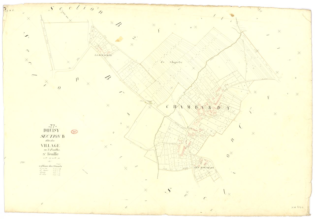 Section B dite du Village, en 3 feuilles, 3eme feuille