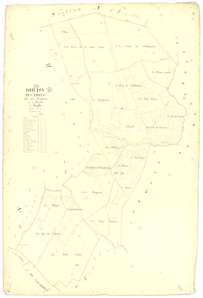 Section C dite des Ecoliers, en 2 feuilles, 1ere feuille