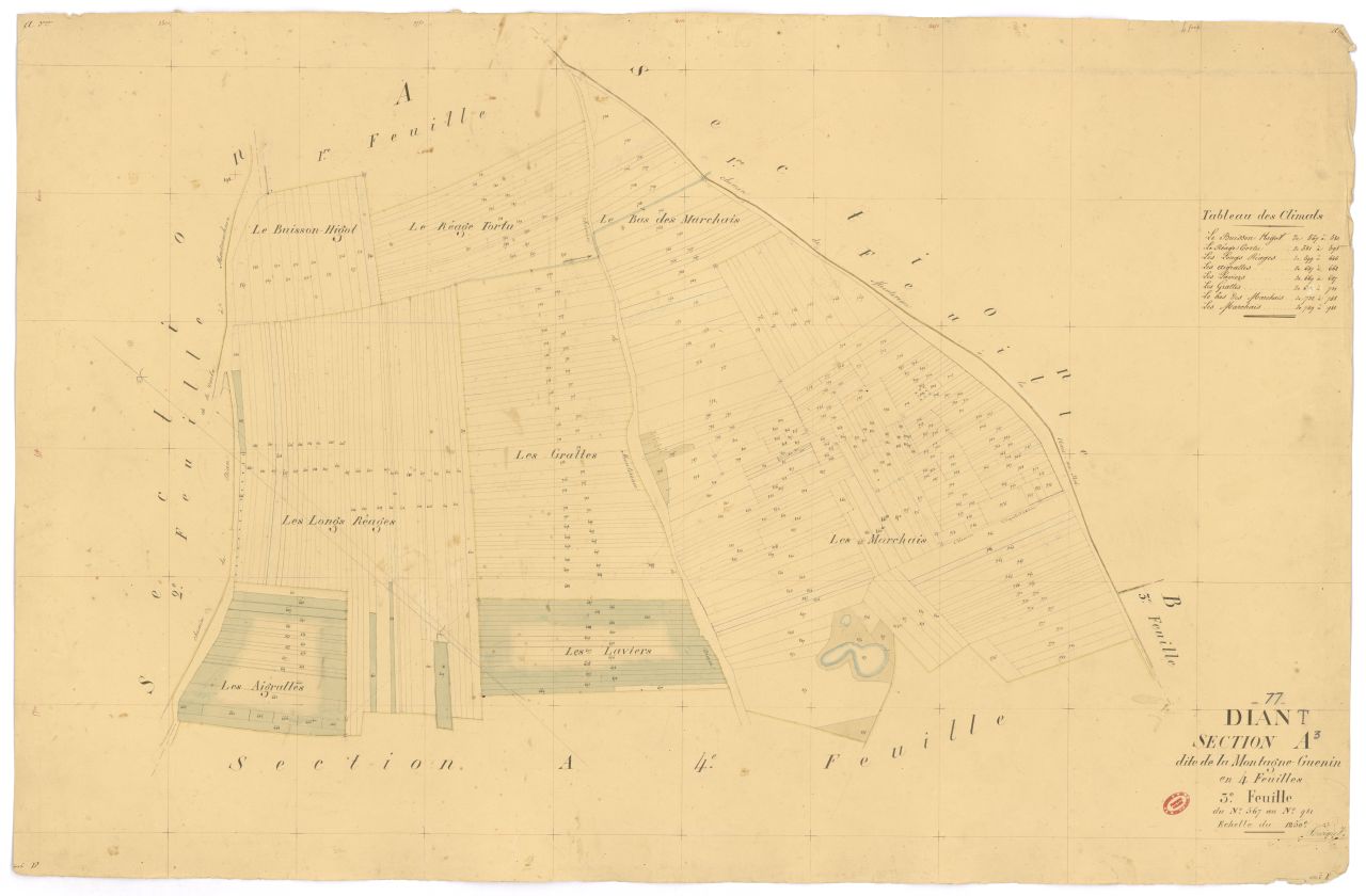 Section A dite de la Montagne-Guenin, en 4 feuilles, 3eme feuille
