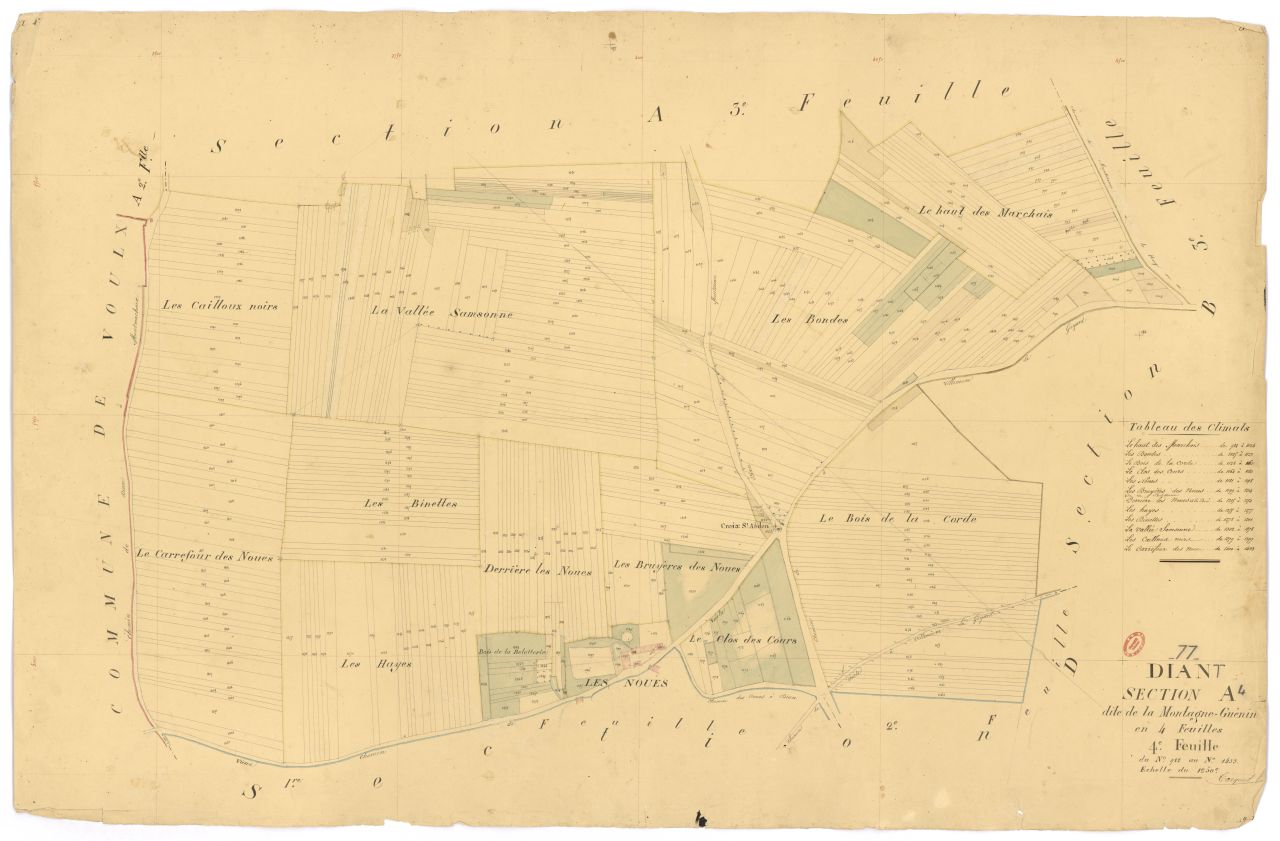 Section A dite de la Montagne-Guenin, en 4 feuilles, 4eme feuille