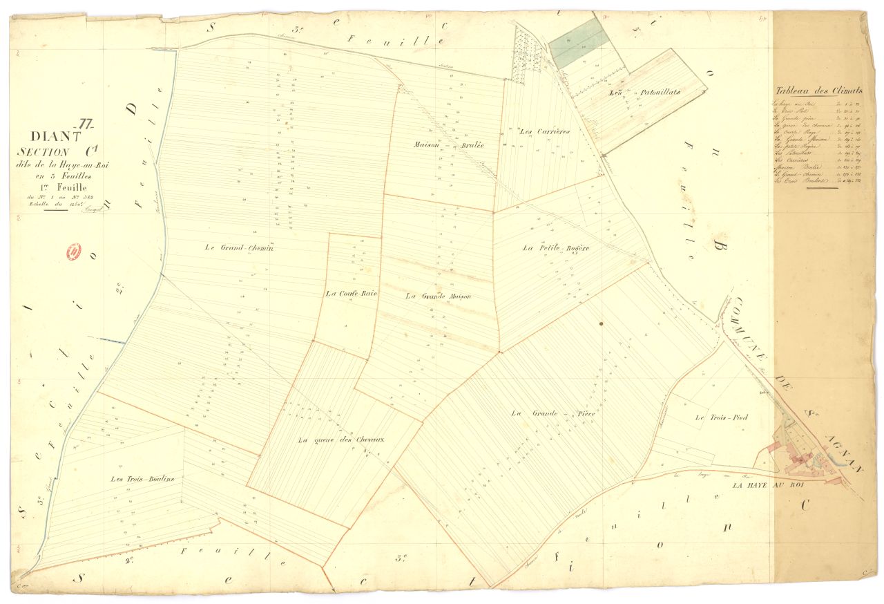 Section C dite de la Haye-au-Roi, en 3 feuilles, 1ere feuille