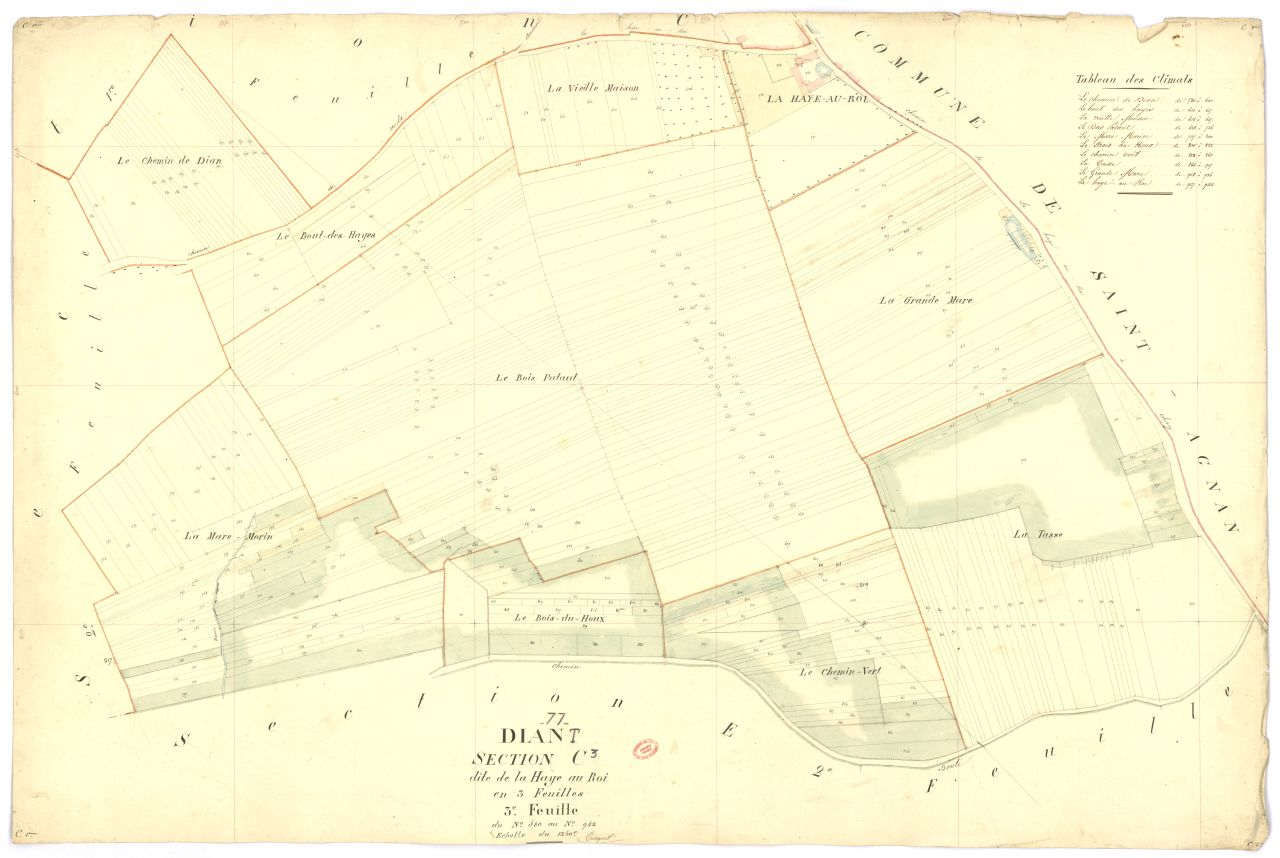 Section C dite de la Haye-au-Roi, en 3 feuilles, 3eme feuille
