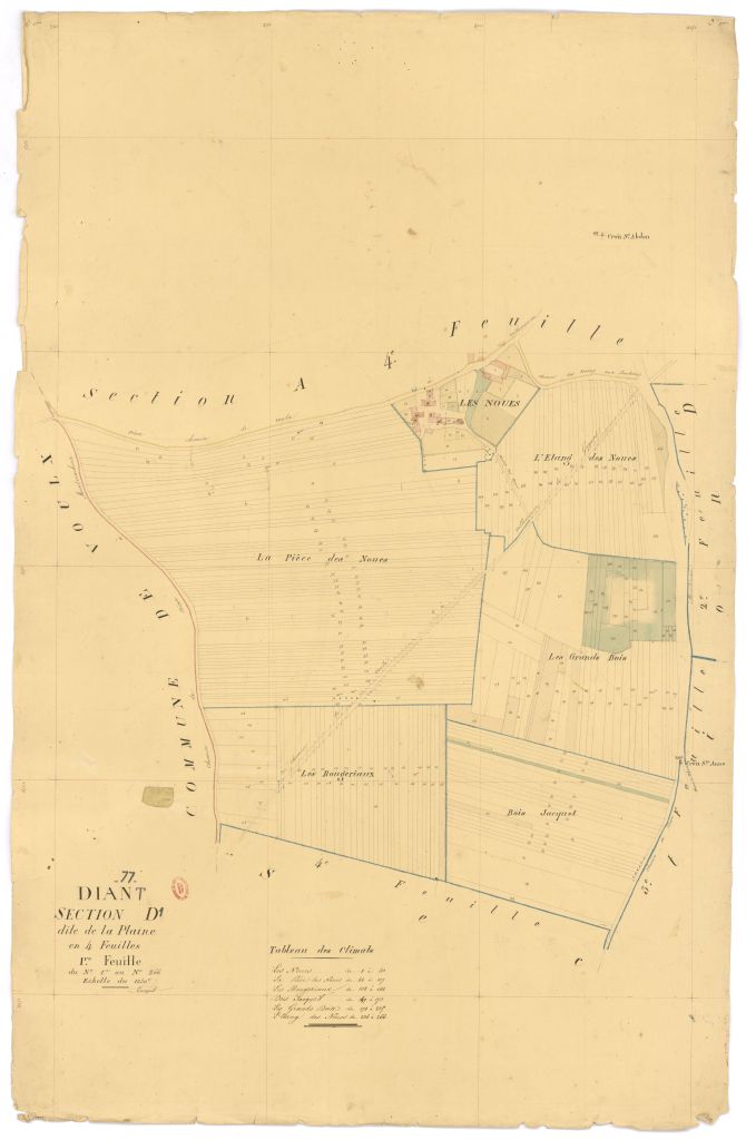 Section D dite de la Plaine, en 4 feuilles, 1ere feuille