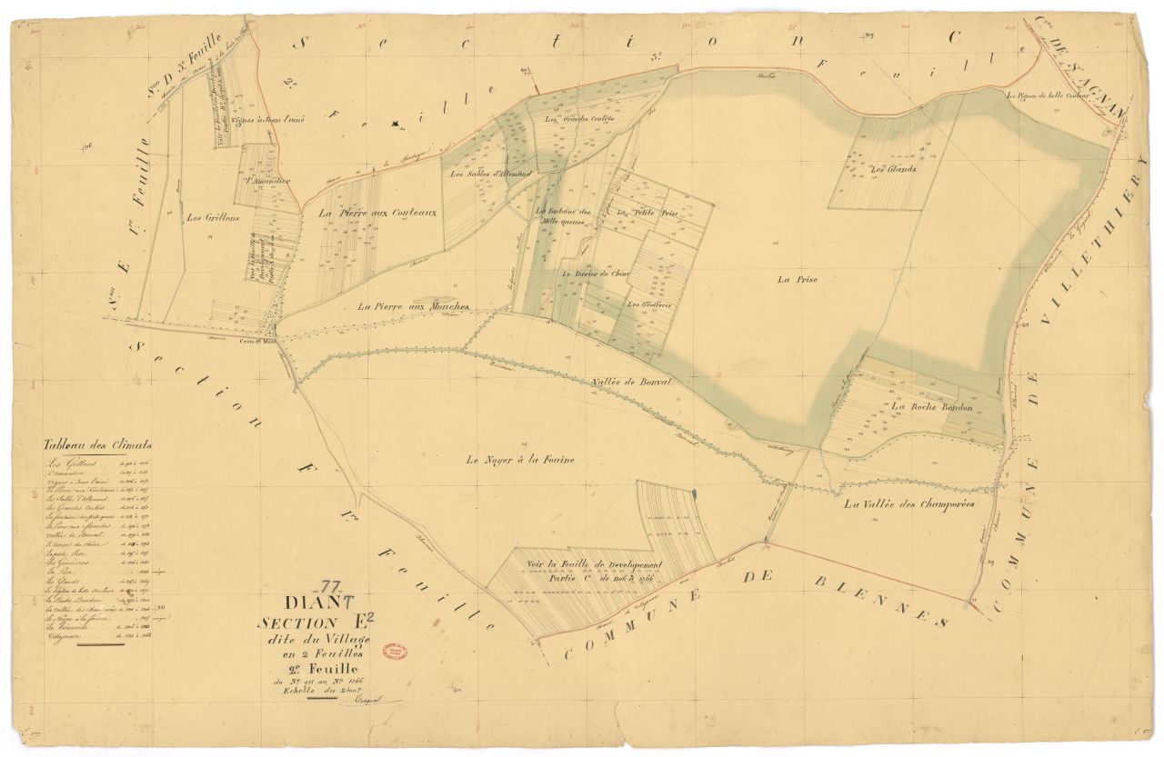 Section E dite du Village, en 2 feuilles, 2eme feuille