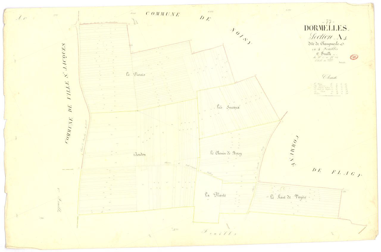 Section A dite de Champmerle, en 4 feuilles, 1ere feuille