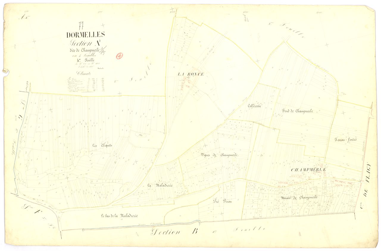 Section A dite de Champmerle, en 4 feuilles, 4eme feuille