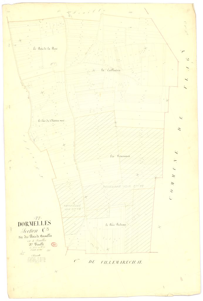 Section C dite des Bois-de-Dormelles, en 4 feuilles, 3eme feuille