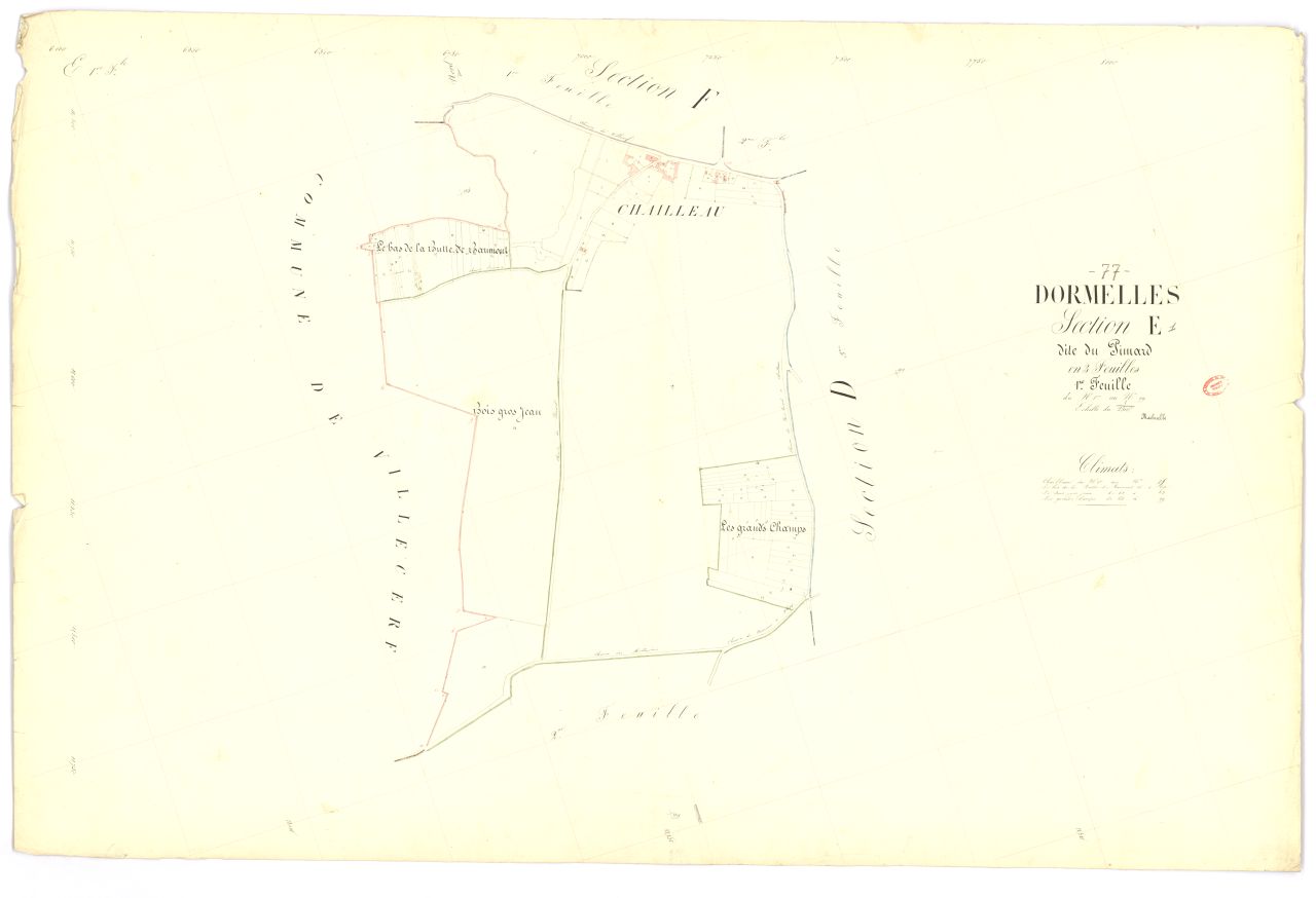 Section E dite de Pimard, en 3 feuilles, 1ere feuille