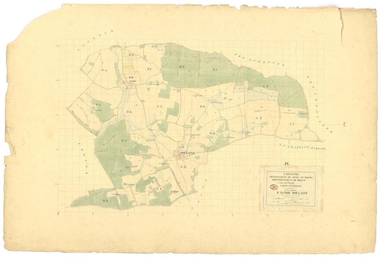 Tableau d'assemblage, 5 sections