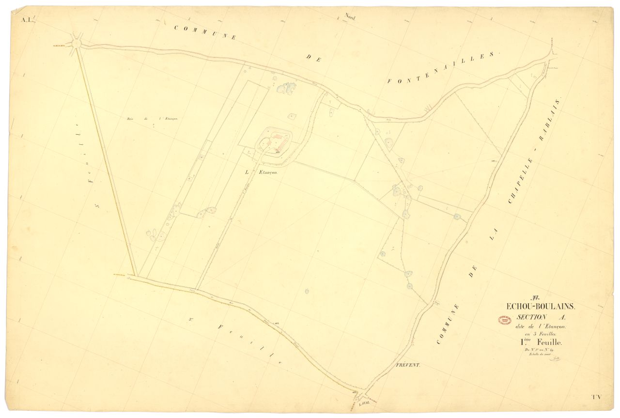Section A dite de l'Etancon, en 3 feuilles, 1ere feuille