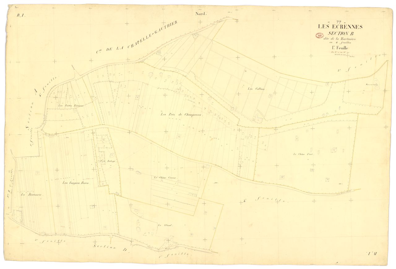 Section B dite de Martiniere, en 4 feuilles, 1ere feuille