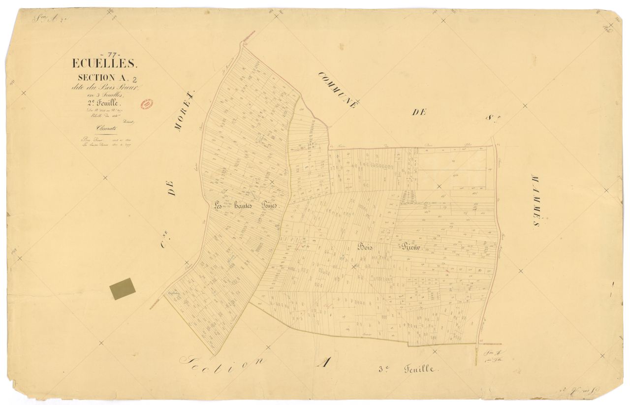 Section A dite du Bois-Prieur, en 3 feuilles, 2eme feuille