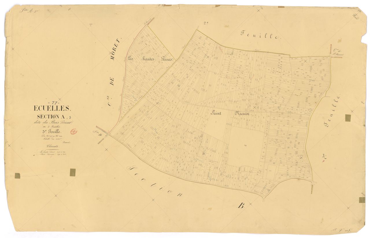 Section A dite du Bois-Prieur, en 3 feuilles, 3eme feuille