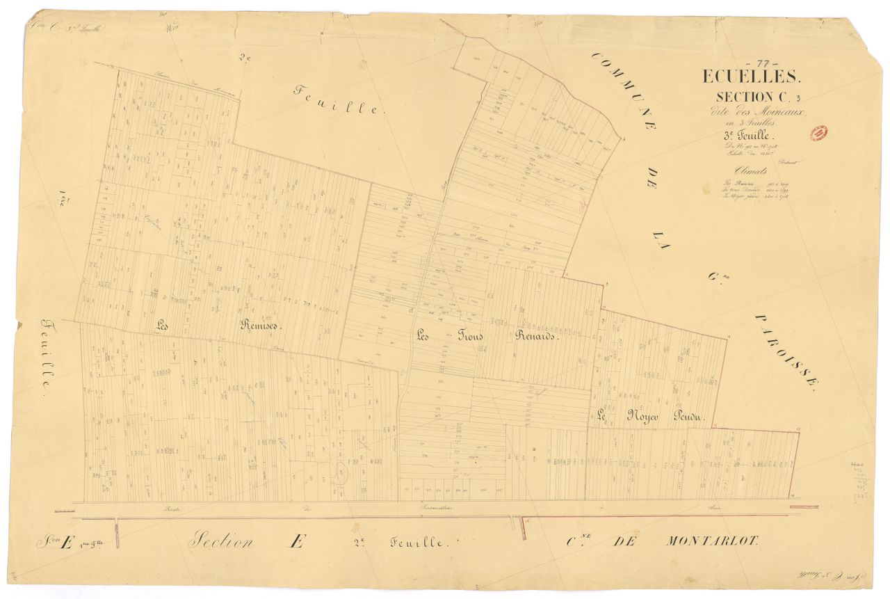 Section C dite des Moineaux, en 3 feuilles, 3eme feuille