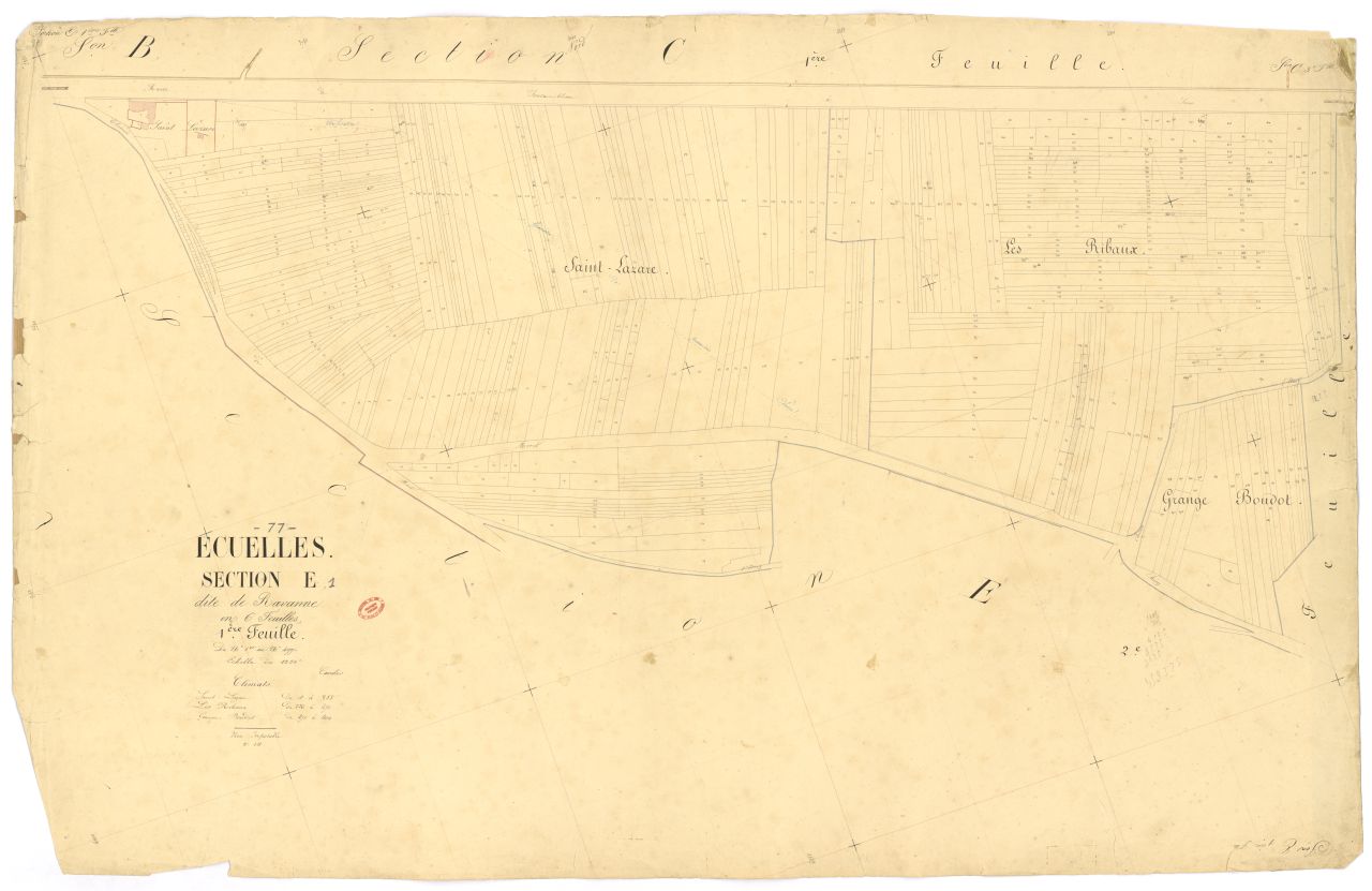 Section E dite de Ravanne, en 6 feuilles, 1ere feuille