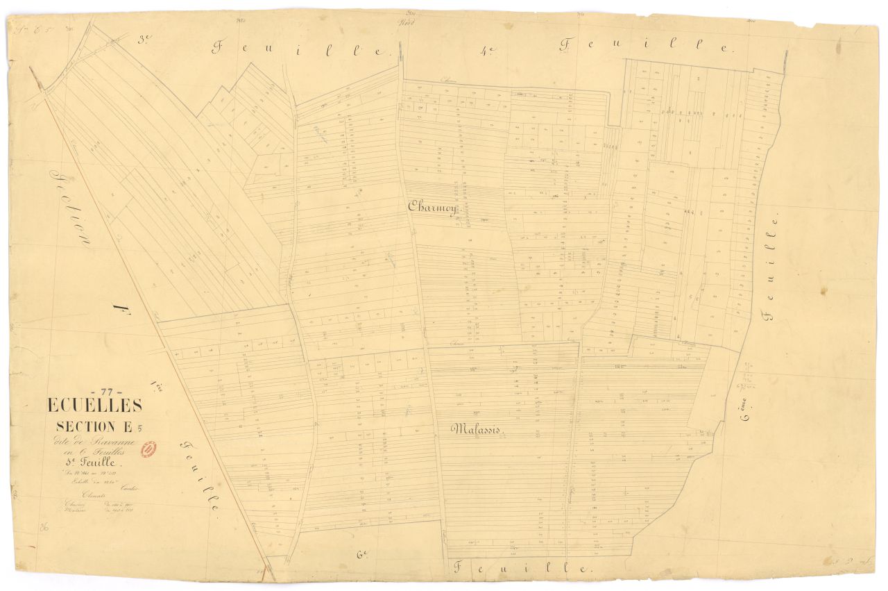 Section E dite de Ravanne, en 6 feuilles, 5eme feuille