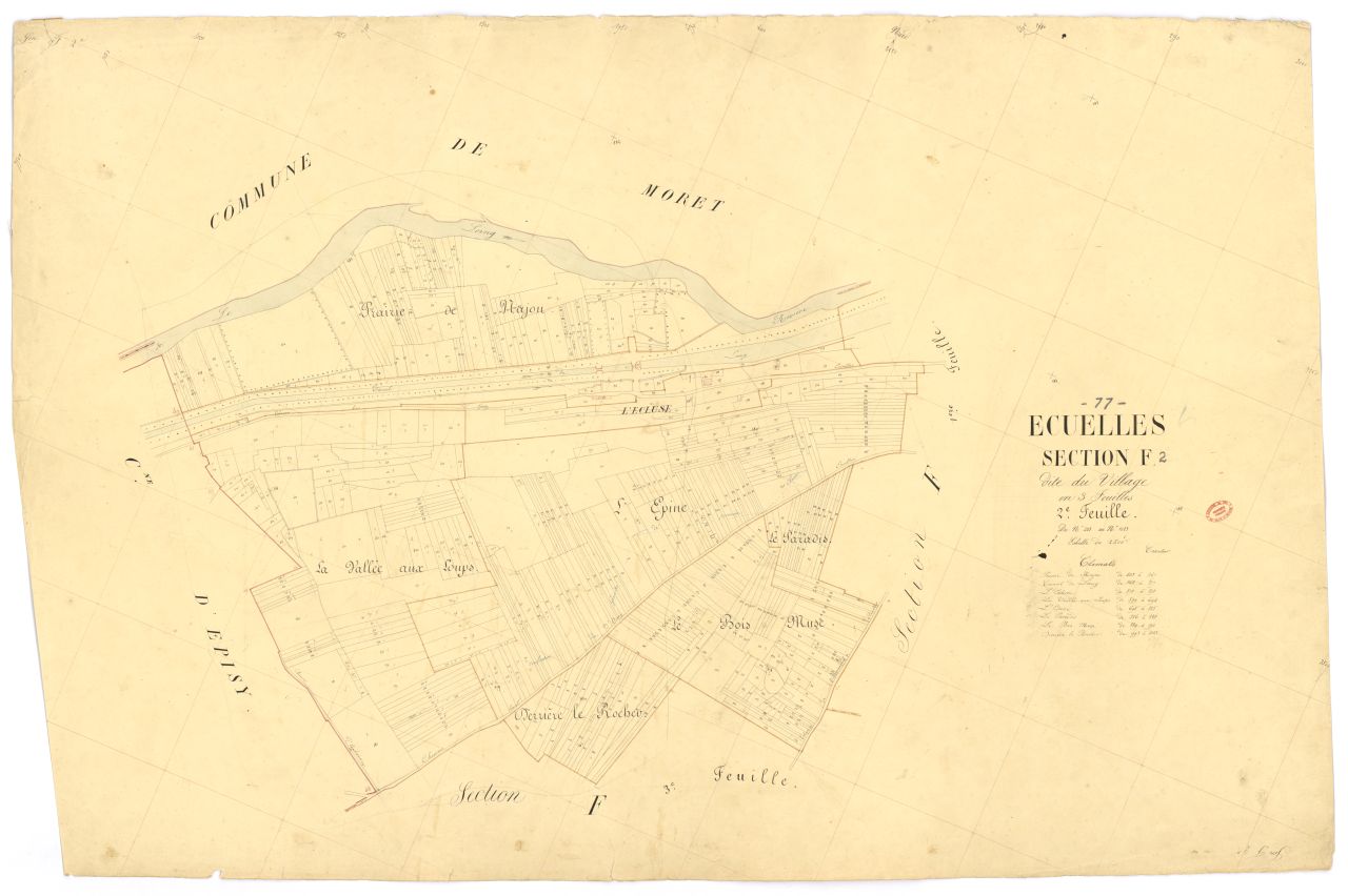 Section F dite du Village, en 3 feuilles, 2eme feuille