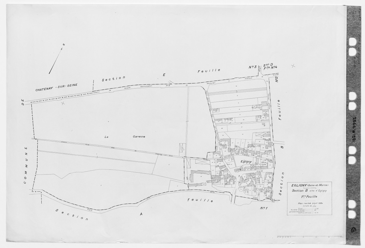 Section B dite du Village, 1ere feuille