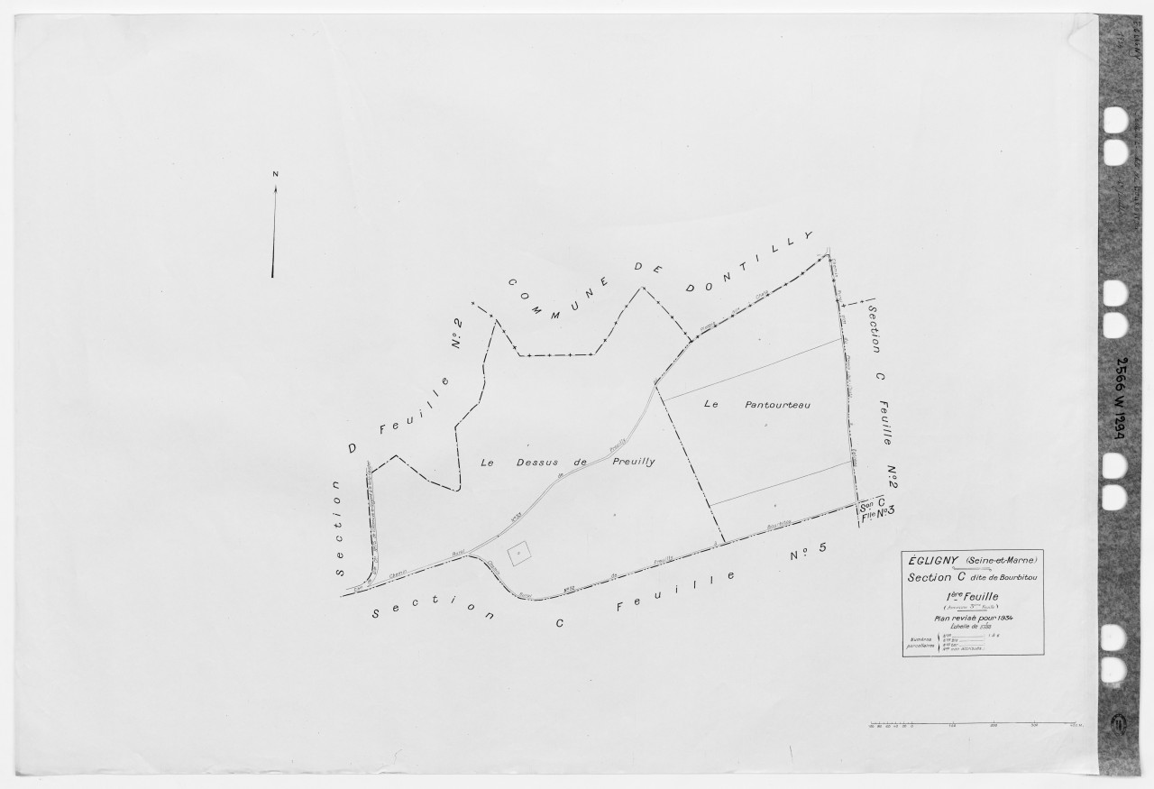 Section C dite de Bourbitou, 1ere feuille