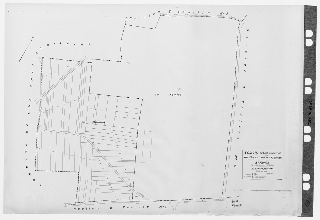 Section E dite de la Maisonnette, 3eme feuille