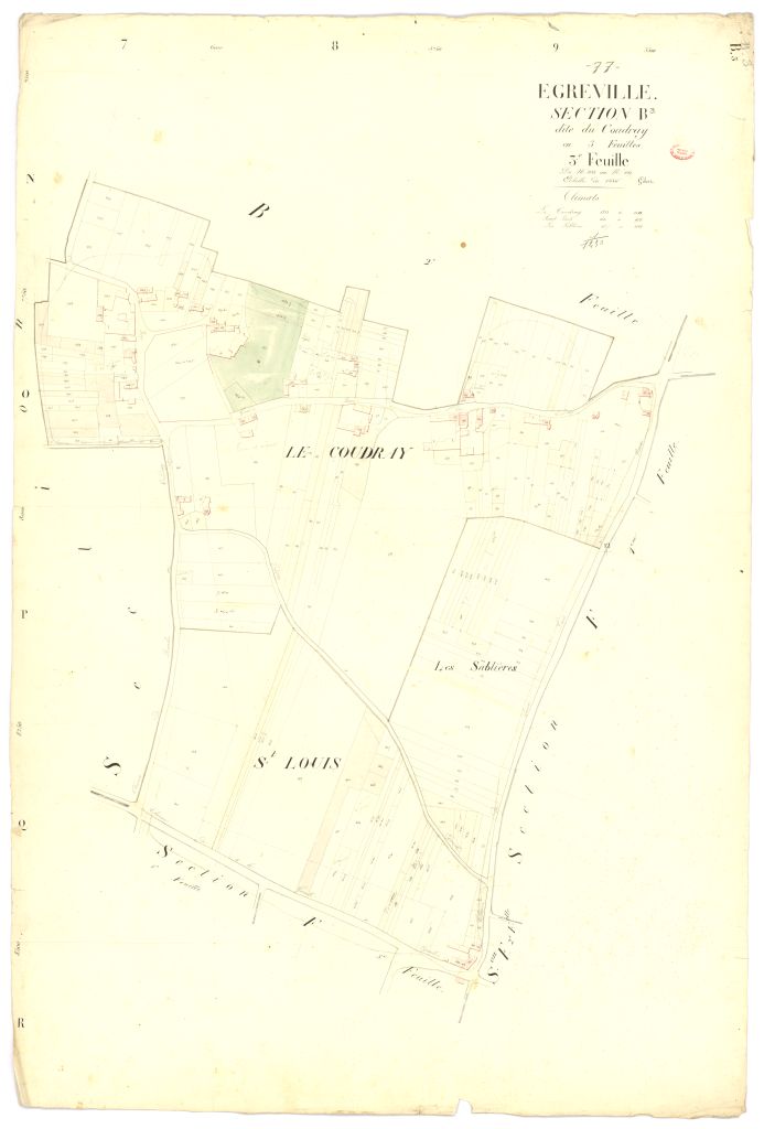 Section B dite de Coudray, en 3 feuilles, 3eme feuille
