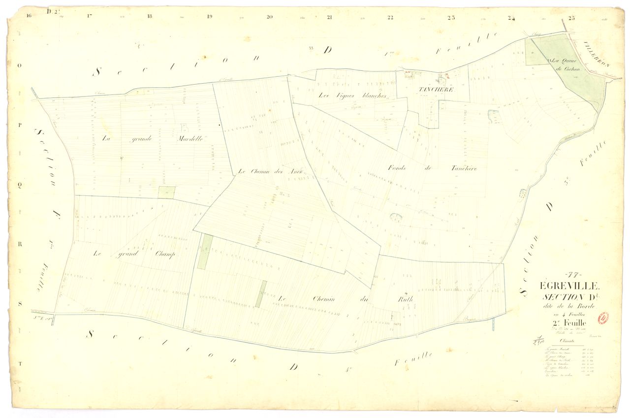 Section D dite de la Borde, en 4 feuilles, 2eme feuille