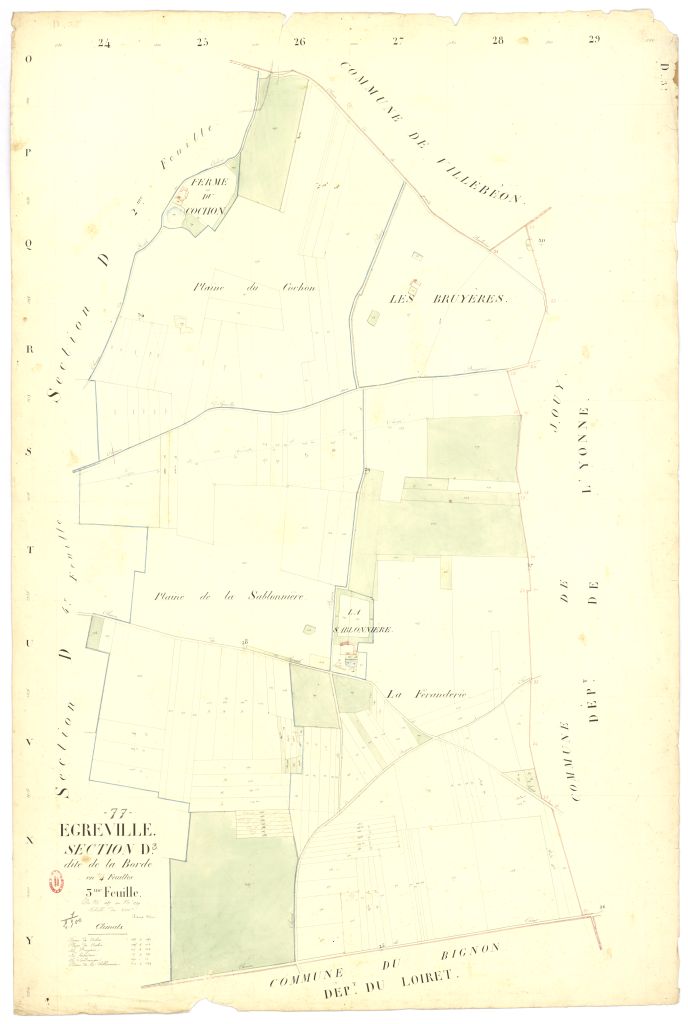 Section D dite de la Borde, en 4 feuilles, 3eme feuille