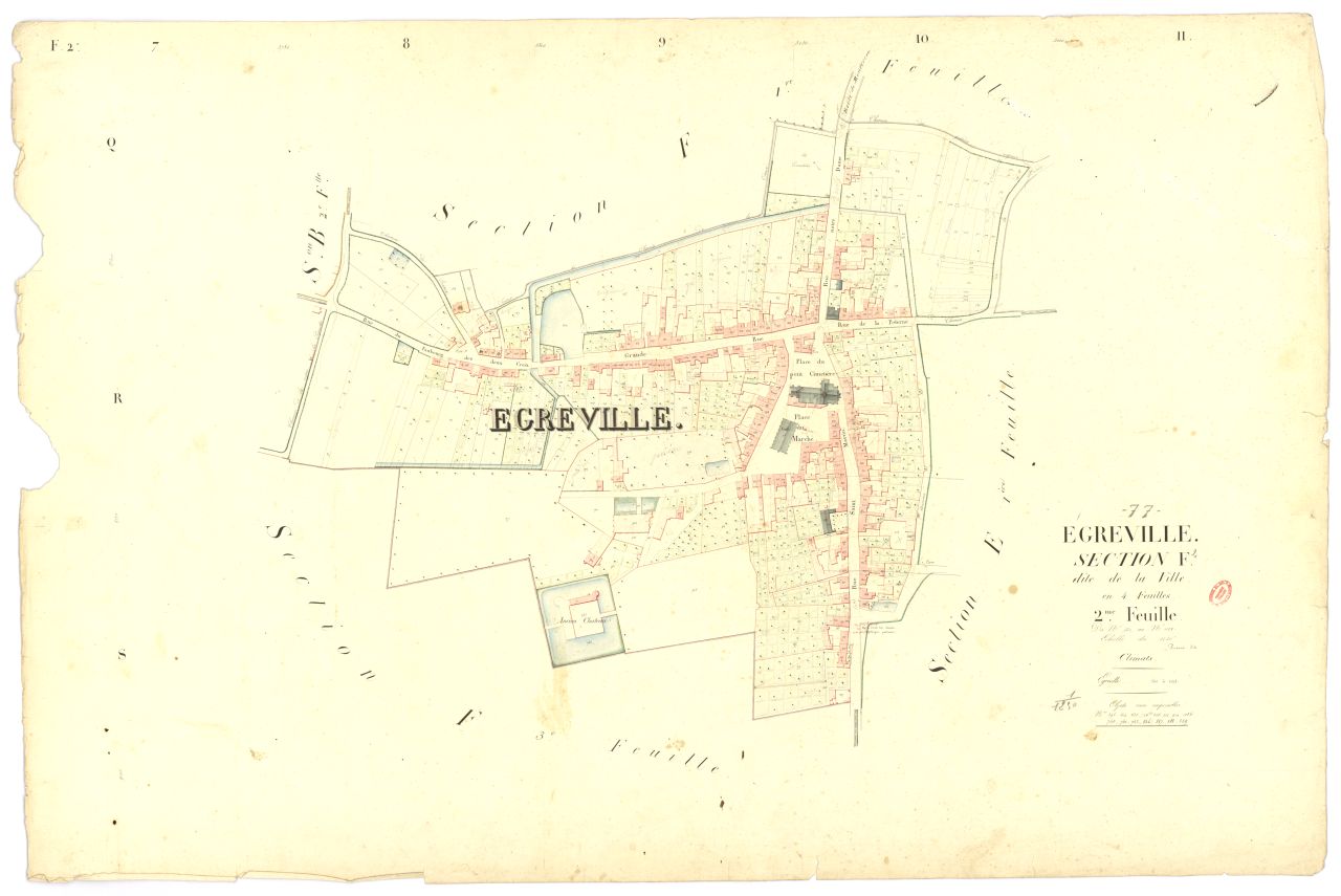 Section F dite de la Ville, en 4 feuilles, 2eme feuille