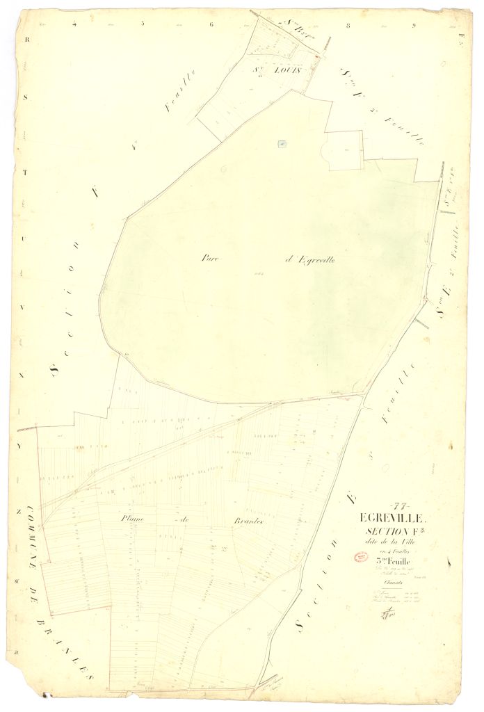 Section F dite de la Ville, en 4 feuilles, 3eme feuille