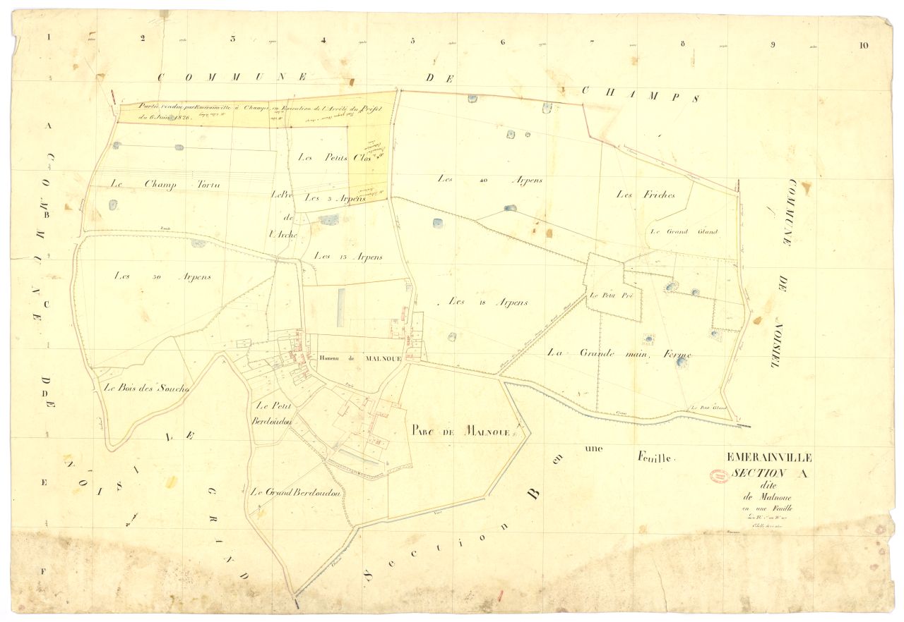 Section A dite de Malnoue, feuille unique