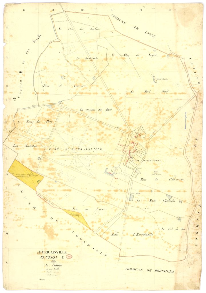 Section C dite du Village, feuille unique