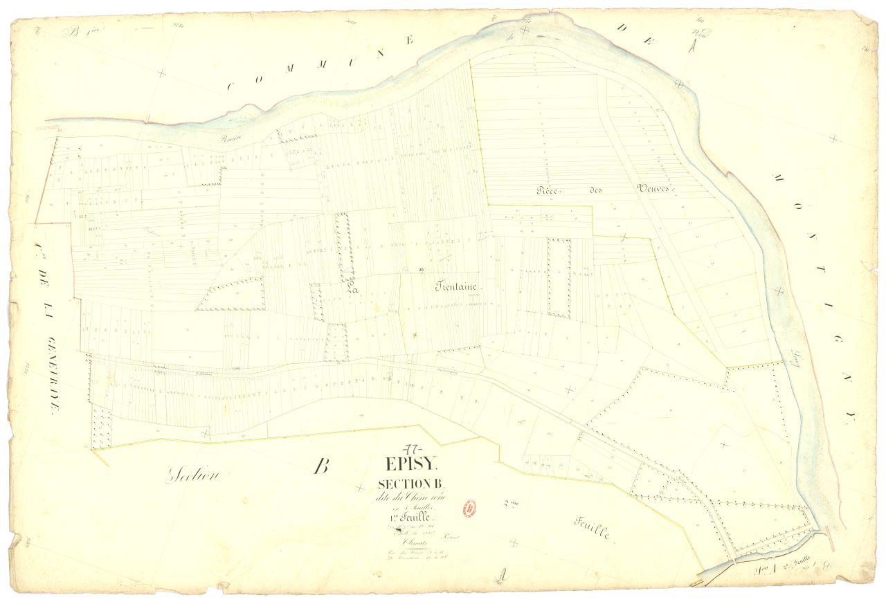Section B dite du Ch�ne-Rond, en 3 feuilles, 1ere feuille