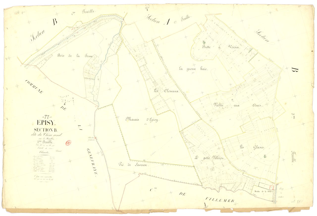 Section B dite du Ch�ne-Rond, en 3 feuilles, 2eme feuille