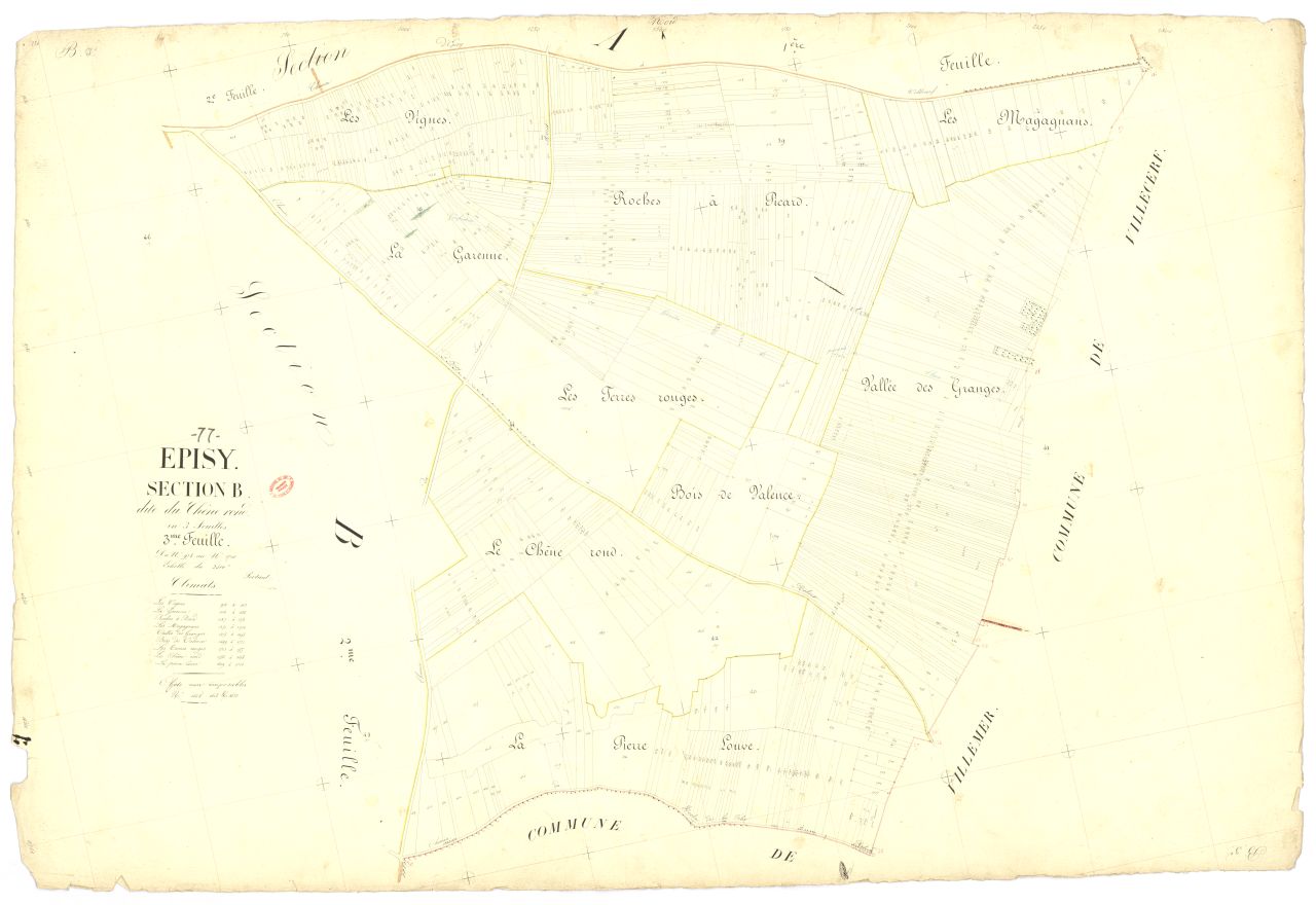 Section B dite du Ch�ne-Rond, en 3 feuilles, 3eme feuille