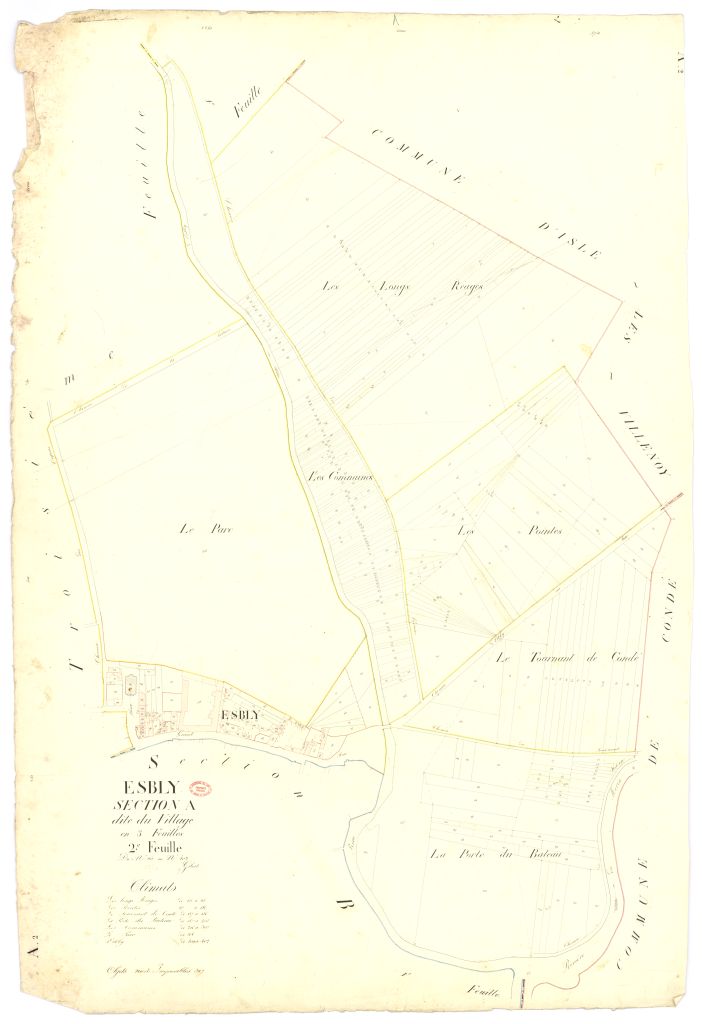 Section A dite du Village, en 3 feuilles, 2eme feuille